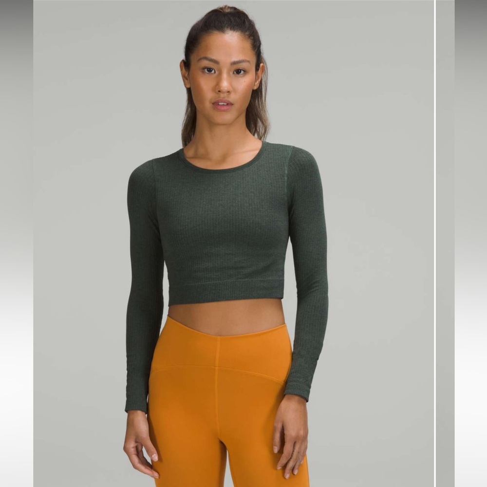 Lululemon Ebb to Street Long Sleeve Shirt (Smoked Spruce)